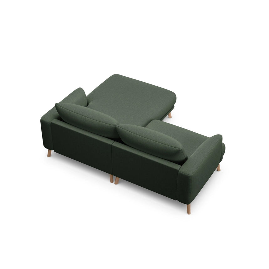 Naomi 3-Sitzer Ecksofa, Rechte Seite, aus Strukturierter Stoff in Moosgrün (Liberty 12), 200x170 cm von Micadoni – Bild 5