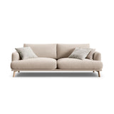 Naomi 3-Sitzer Sofa aus Samt in Beige (Salvador 1), 200x95 cm von Micadoni – Bild 1