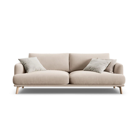 Naomi 3-Sitzer Sofa aus Samt in Beige (Salvador 1), 200x95 cm von Micadoni – Bild 1