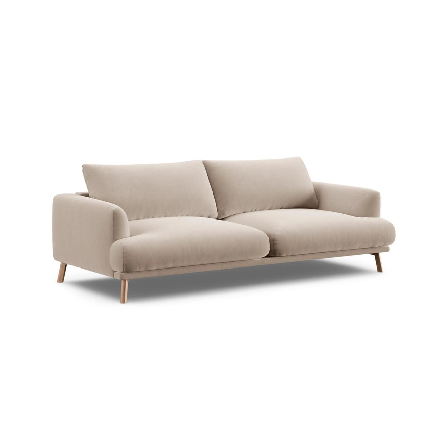 Naomi 3-Sitzer Sofa aus Samt in Beige (Salvador 1), 200x95 cm von Micadoni – Bild 4