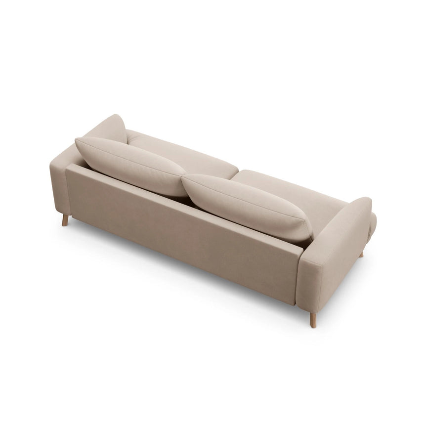 Naomi 3-Sitzer Sofa aus Samt in Beige (Salvador 1), 200x95 cm von Micadoni – Bild 5