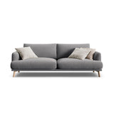 Naomi 3-Sitzer Sofa aus Samt in Grau (Salvador 17), 200x95 cm von Micadoni – Bild 1