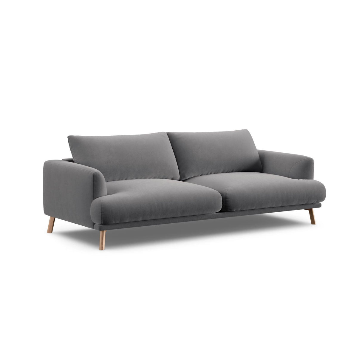 Naomi 3-Sitzer Sofa aus Samt in Grau (Salvador 17), 200x95 cm von Micadoni – Bild 4
