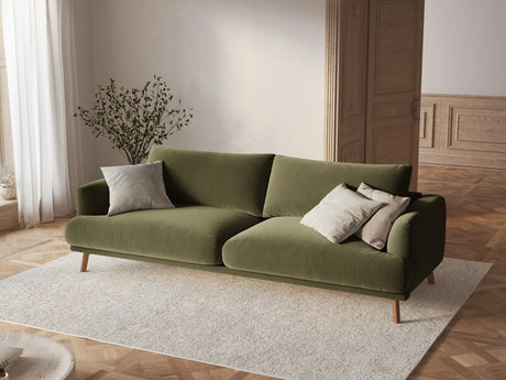 Naomi 3-Sitzer Sofa aus Samt in Grün (Salvador 8), 200x95 cm von Micadoni – Bild 2