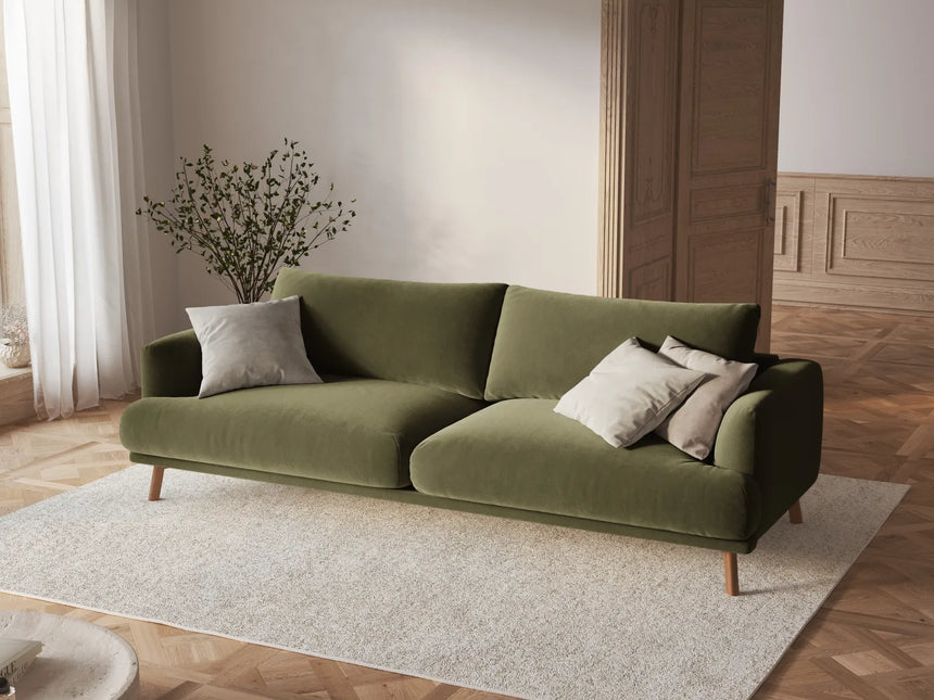 Naomi 3-Sitzer Sofa aus Samt in Grün (Salvador 8), 200x95 cm von Micadoni – Bild 2