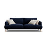 Naomi 3-Sitzer Sofa aus Samt in Königsblau (Salvador 5), 200x95 cm von Micadoni – Bild 1