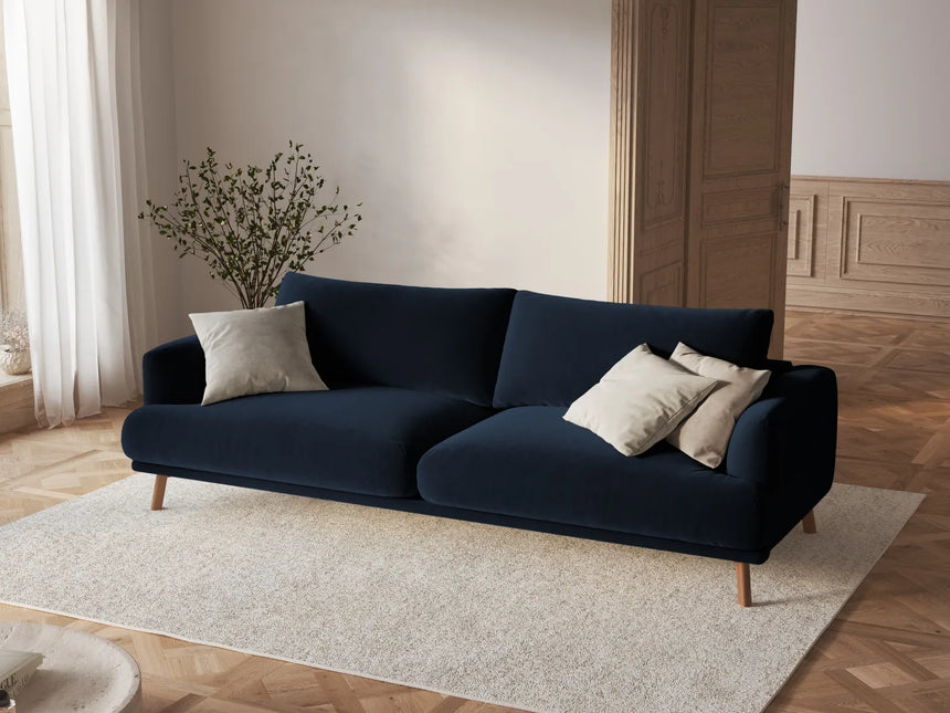 Naomi 3-Sitzer Sofa aus Samt in Königsblau (Salvador 5), 200x95 cm von Micadoni – Bild 2