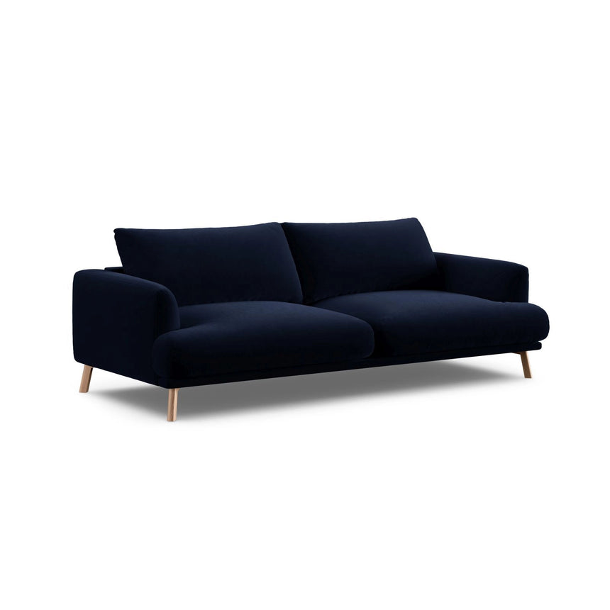 Naomi 3-Sitzer Sofa aus Samt in Königsblau (Salvador 5), 200x95 cm von Micadoni – Bild 4