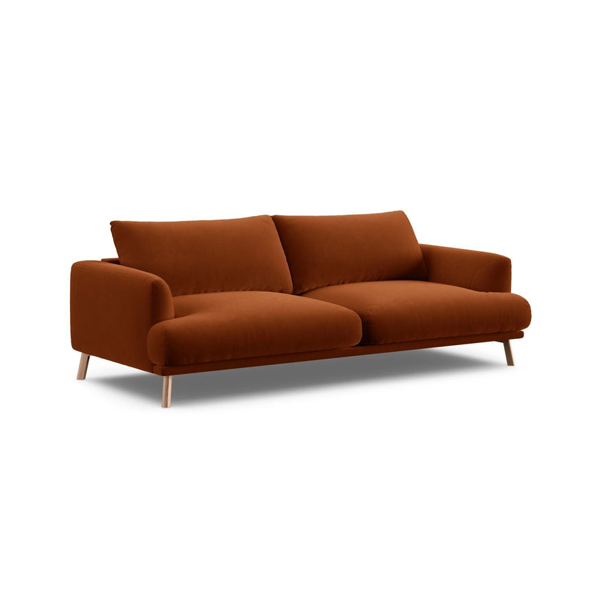 Naomi 3-Sitzer Sofa aus Samt in Terrakotta (Salvador 14), 200x95 cm von Micadoni – Bild 4