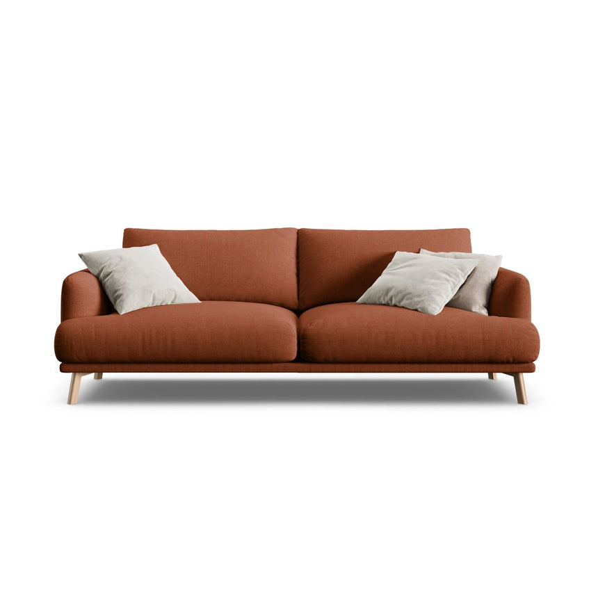 Naomi 3-Sitzer Sofa aus Strukturierter Stoff in Brick (Liberty 9), 200x95 cm von Micadoni – Bild 1