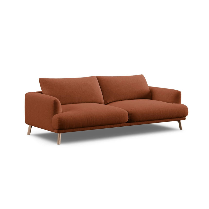 Naomi 3-Sitzer Sofa aus Strukturierter Stoff in Brick (Liberty 9), 200x95 cm von Micadoni – Bild 4