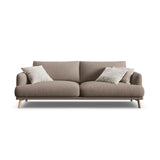 Naomi 3-Sitzer Sofa aus Strukturierter Stoff in Cappuccino (Liberty 5), 200x95 cm von Micadoni – Bild 1