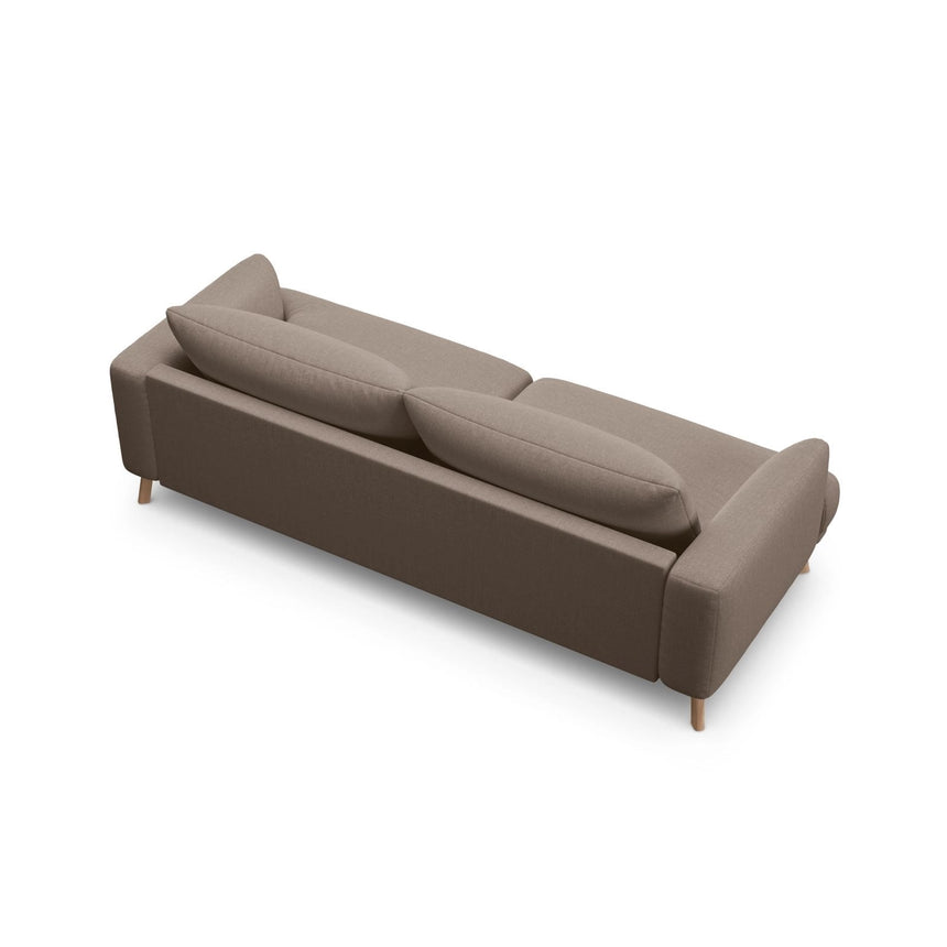 Naomi 3-Sitzer Sofa aus Strukturierter Stoff in Cappuccino (Liberty 5), 200x95 cm von Micadoni – Bild 5