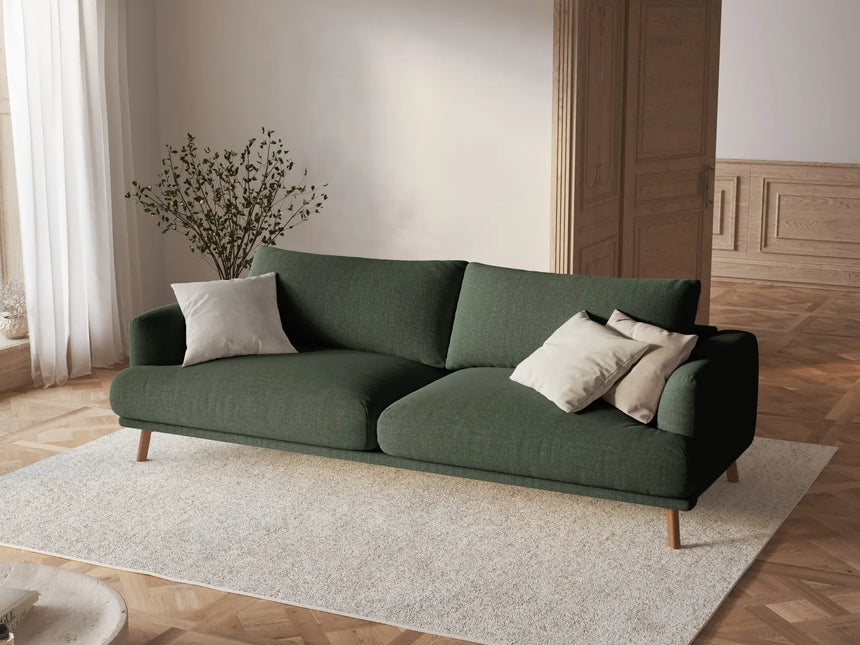 Naomi 3-Sitzer Sofa aus Strukturierter Stoff in Moosgrün (Liberty 12), 200x95 cm von Micadoni – Bild 2