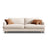 Naomi 3-Sitzer Sofa mit Schlaffunktion und Bettkasten, ausklappbar, aus Samt oder Strukturstoff, 233x110 cm von Micadoni – Bild 1