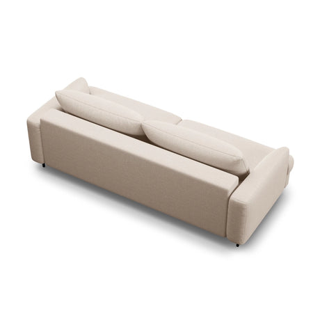 Naomi 3-Sitzer Sofa mit Schlaffunktion und Bettkasten, ausklappbar, aus Samt oder Strukturstoff, 233x110 cm von Micadoni – Bild 4
