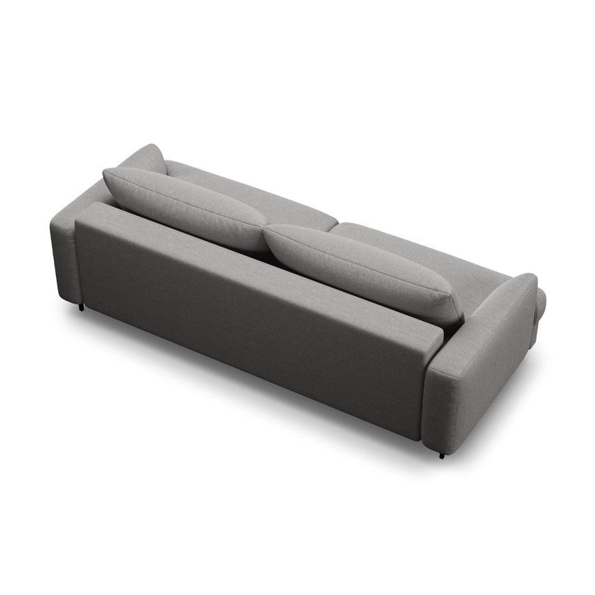 Naomi 3-Sitzer Sofa mit Schlaffunktion und Bettkasten, ausklappbar, aus Strukturierter Stoff in Ash Melange (Liberty 19), 233x110 cm von Micadoni – Bild 4