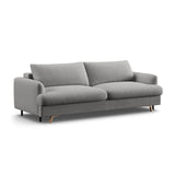 Naomi 3-Sitzer Sofa mit Schlaffunktion und Bettkasten, ausklappbar, aus Strukturierter Stoff in Ash Melange (Liberty 19), 233x110 cm von Micadoni – Bild 6