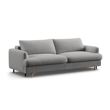 Naomi 3-Sitzer Sofa mit Schlaffunktion und Bettkasten, ausklappbar, aus Strukturierter Stoff in Ash Melange (Liberty 19), 233x110 cm von Micadoni – Bild 6