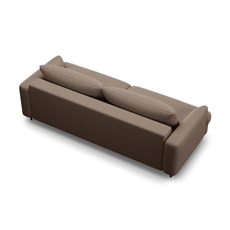 Naomi 3-Sitzer Sofa mit Schlaffunktion und Bettkasten, ausklappbar, aus Strukturierter Stoff in Cappuccino (Liberty 5), 233x110 cm von Micadoni – Bild 4