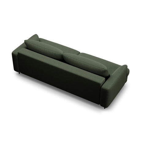 Naomi 3-Sitzer Sofa mit Schlaffunktion und Bettkasten, ausklappbar, aus Strukturierter Stoff in Moosgrün (Liberty 12), 233x110 cm von Micadoni – Bild 4