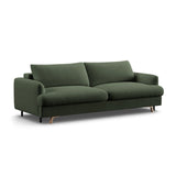 Naomi 3-Sitzer Sofa mit Schlaffunktion und Bettkasten, ausklappbar, aus Strukturierter Stoff in Moosgrün (Liberty 12), 233x110 cm von Micadoni – Bild 6