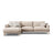 Naomi 4-Sitzer Ecksofa, Linke Seite, aus Samt in Beige (Salvador 1), 285x170 cm von Micadoni – Bild 1
