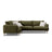 Naomi 4-Sitzer Ecksofa, Linke Seite, aus Samt in Grün (Salvador 8), 280x195 cm von Micadoni – Bild 1