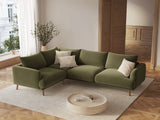 Naomi 4-Sitzer Ecksofa, Linke Seite, aus Samt in Grün (Salvador 8), 280x195 cm von Micadoni – Bild 2