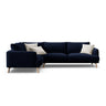 Naomi 4-Sitzer Ecksofa, Linke Seite, aus Samt in Königsblau (Salvador 5), 280x195 cm von Micadoni – Bild 1
