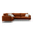 Naomi 4-Sitzer Ecksofa, Linke Seite, aus Samt in Terrakotta (Salvador 14), 280x195 cm von Micadoni – Bild 1