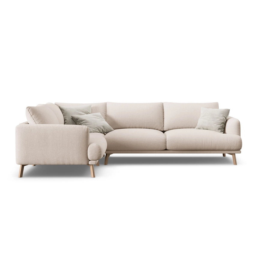 Naomi 4-Sitzer Ecksofa, Linke Seite, aus Samt oder Strukturstoff, 280x195 cm von Micadoni – Bild 1