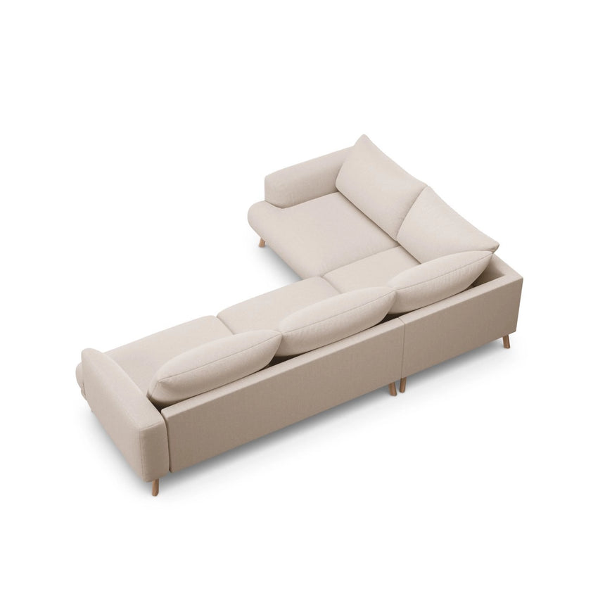 Naomi 4-Sitzer Ecksofa, Linke Seite, aus Samt oder Strukturstoff, 280x195 cm von Micadoni – Bild 5