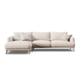 Naomi 4-Sitzer Ecksofa, Linke Seite, aus Samt oder Strukturstoff, 285x170 cm von Micadoni – Bild 1