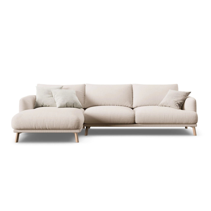 Naomi 4-Sitzer Ecksofa, Linke Seite, aus Samt oder Strukturstoff, 285x170 cm von Micadoni – Bild 1