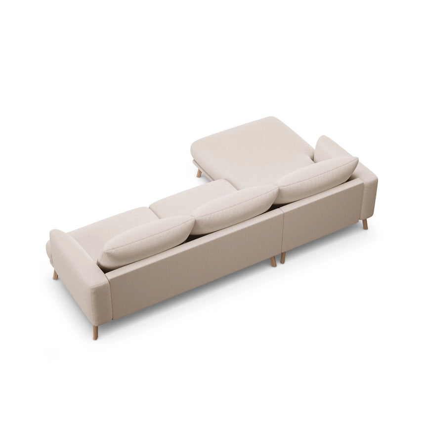 Naomi 4-Sitzer Ecksofa, Linke Seite, aus Samt oder Strukturstoff, 285x170 cm von Micadoni – Bild 5