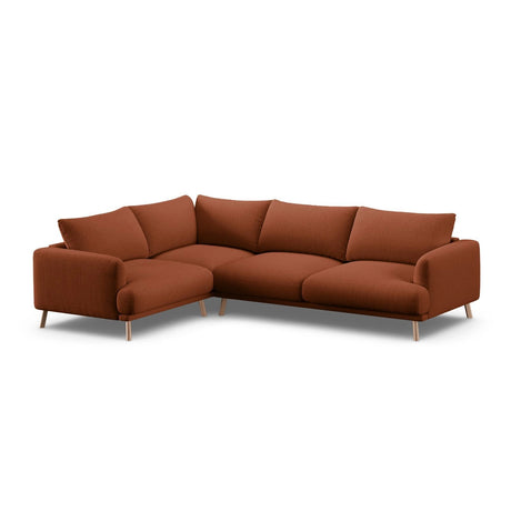 Naomi 4-Sitzer Ecksofa, Linke Seite, aus Strukturierter Stoff in Brick (Liberty 9), 280x195 cm von Micadoni – Bild 4