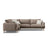 Naomi 4-Sitzer Ecksofa, Linke Seite, aus Strukturierter Stoff in Cappuccino (Liberty 5), 280x195 cm von Micadoni – Bild 1