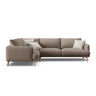 Naomi 4-Sitzer Ecksofa, Linke Seite, aus Strukturierter Stoff in Cappuccino (Liberty 5), 280x195 cm von Micadoni – Bild 1