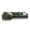 Naomi 4-Sitzer Ecksofa, Linke Seite, aus Strukturierter Stoff in Moosgrün (Liberty 12), 280x195 cm von Micadoni – Bild 1