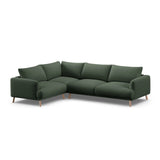 Naomi 4-Sitzer Ecksofa, Linke Seite, aus Strukturierter Stoff in Moosgrün (Liberty 12), 280x195 cm von Micadoni – Bild 4