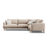 Naomi 4-Sitzer Ecksofa, Rechte Seite, aus Samt in Beige (Salvador 1), 280x195 cm von Micadoni – Bild 1