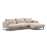 Naomi 4-Sitzer Ecksofa, Rechte Seite, aus Samt in Beige (Salvador 1), 285x170 cm von Micadoni – Bild 4