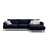 Naomi 4-Sitzer Ecksofa, Rechte Seite, aus Samt in Königsblau (Salvador 5), 285x170 cm von Micadoni – Bild 1