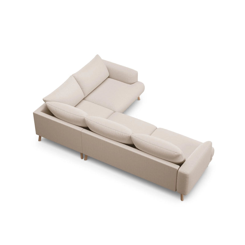 Naomi 4-Sitzer Ecksofa, Rechte Seite, aus Samt oder Strukturstoff, 280x195 cm von Micadoni – Bild 5