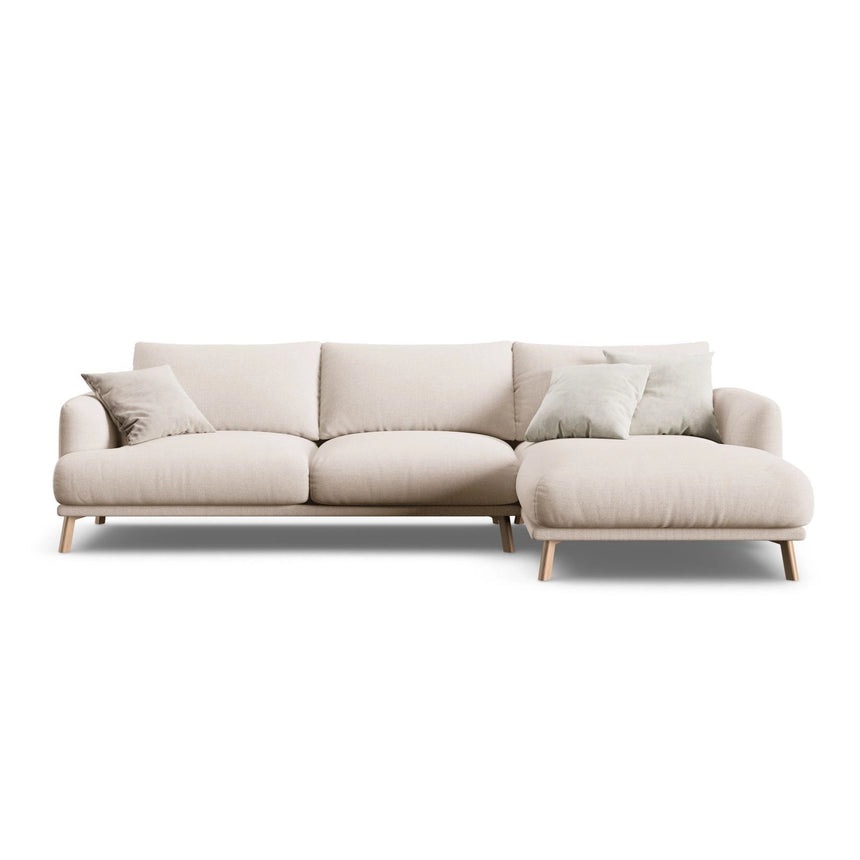 Naomi 4-Sitzer Ecksofa, Rechte Seite, aus Samt oder Strukturstoff, 285x170 cm von Micadoni – Bild 1