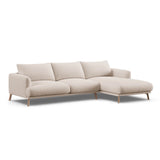Naomi 4-Sitzer Ecksofa, Rechte Seite, aus Samt oder Strukturstoff, 285x170 cm von Micadoni – Bild 4
