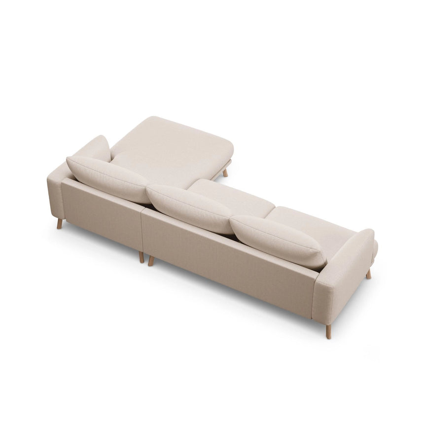 Naomi 4-Sitzer Ecksofa, Rechte Seite, aus Samt oder Strukturstoff, 285x170 cm von Micadoni – Bild 5