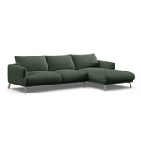Naomi 4-Sitzer Ecksofa, Rechte Seite, aus Strukturierter Stoff in Moosgrün (Liberty 12), 285x170 cm von Micadoni – Bild 4