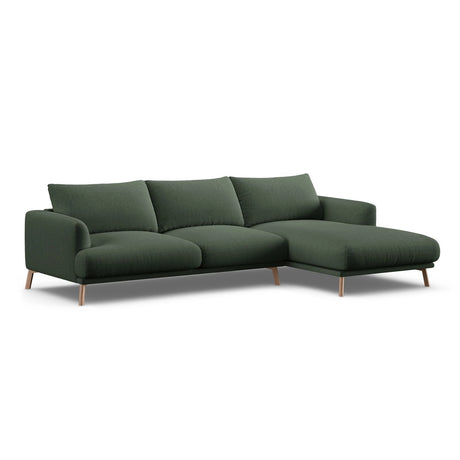 Naomi 4-Sitzer Ecksofa, Rechte Seite, aus Strukturierter Stoff in Moosgrün (Liberty 12), 285x170 cm von Micadoni – Bild 4
